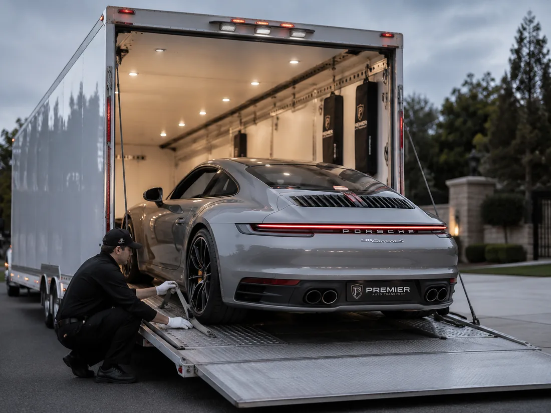 Shipping a car bought online, picked up from the seller and delivered to your door.