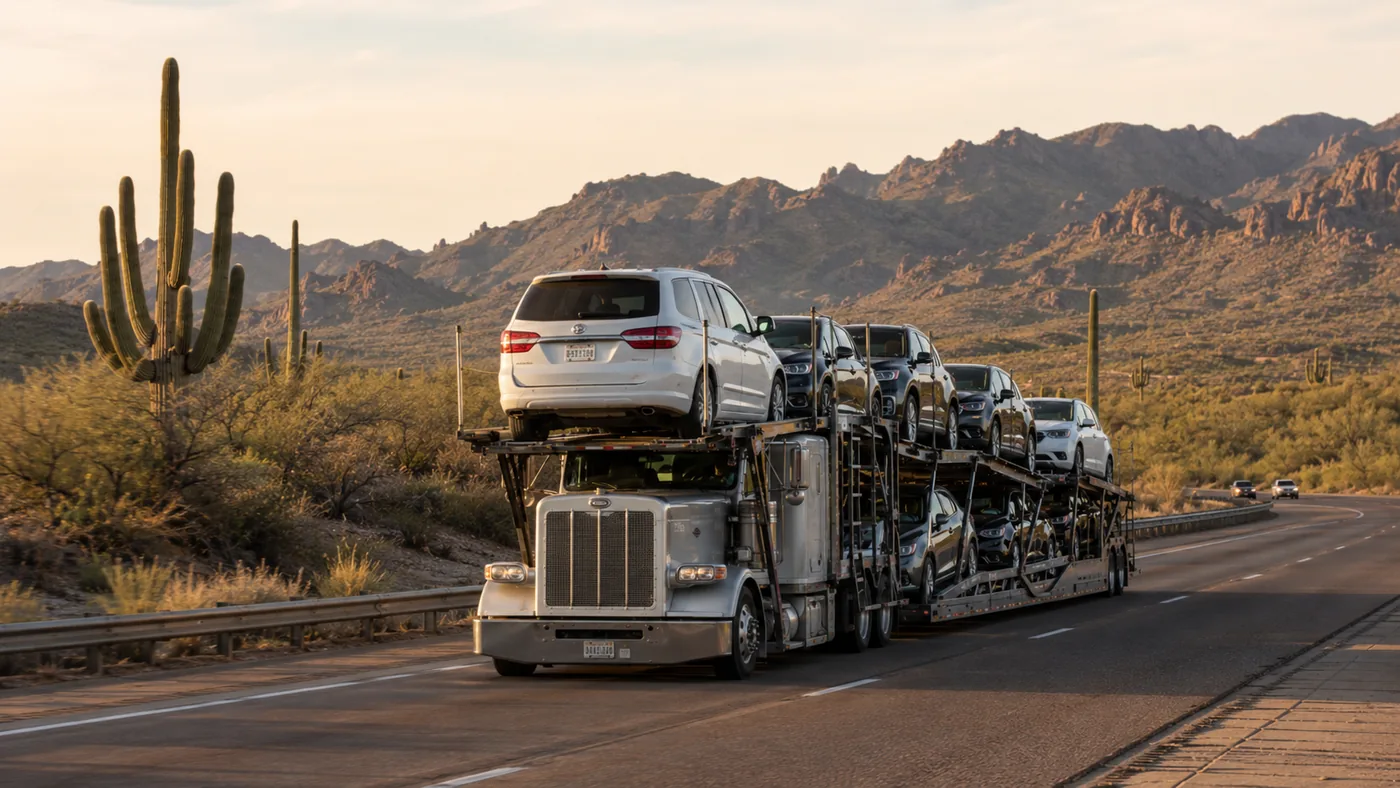 Car shipping to and from Arizona with US Car Mover - door-to-door open and enclosed auto transport