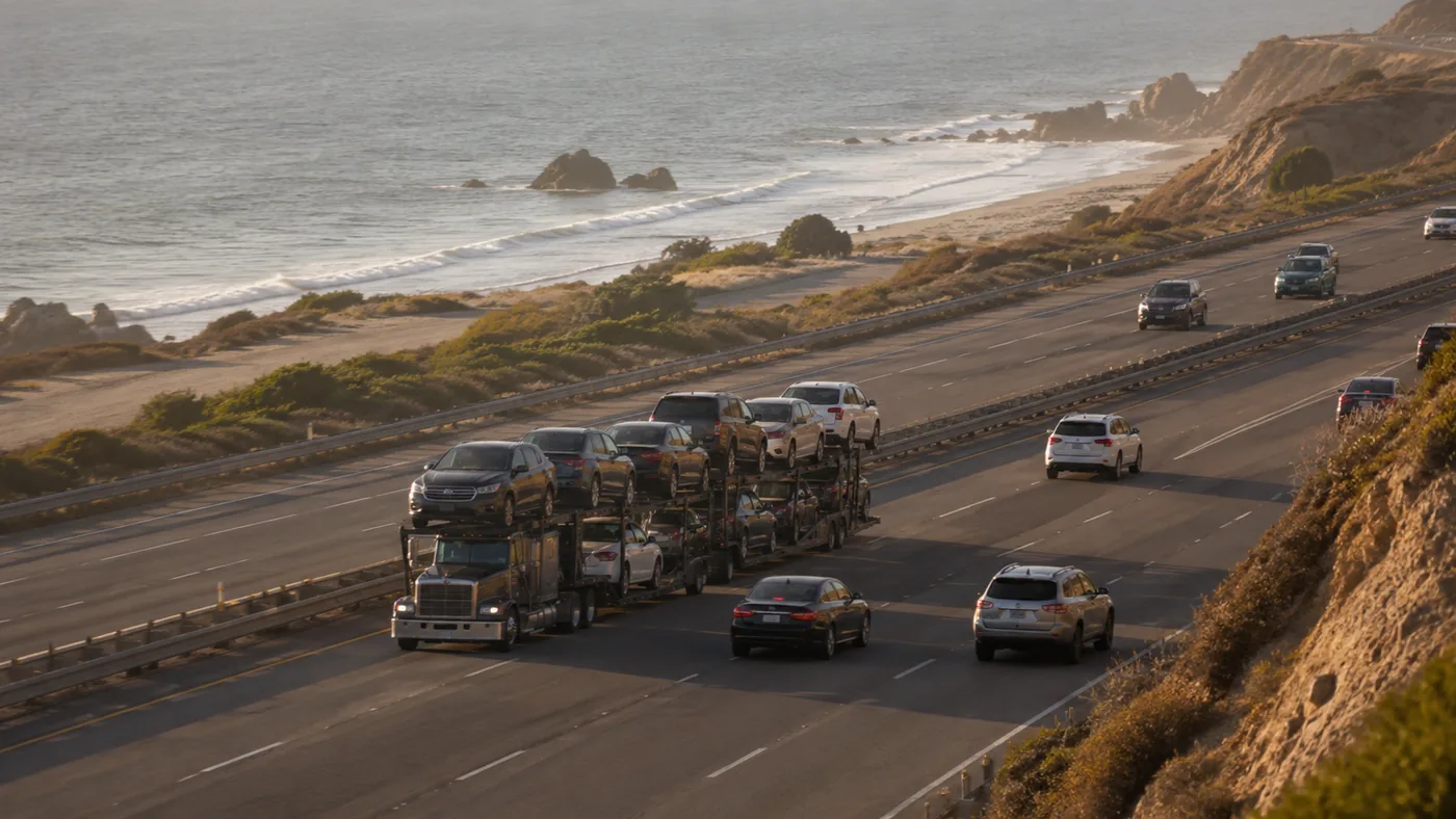 Car shipping to and from California with US Car Mover - door-to-door open and enclosed auto transport